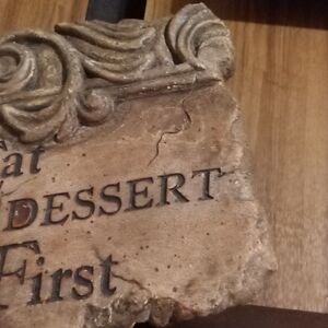 Fitz and Floyd home accents kitchen wall black decor wall hang up eat dessert